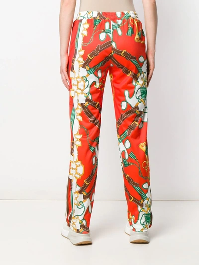 Shop P.a.r.o.s.h Printed Drawstring Trousers In Orange