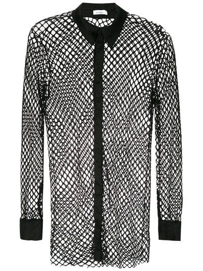 Shop Amir Slama Mesh Shirt In Black