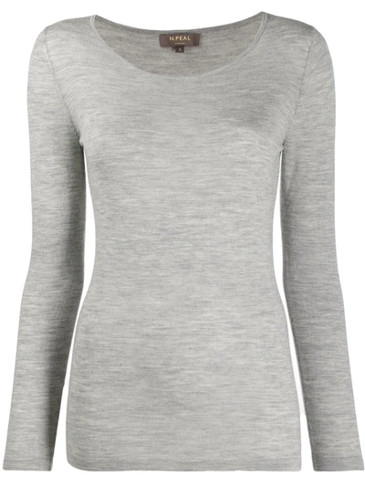 Shop N•peal Long Sleeved Sweatshirt In Grey