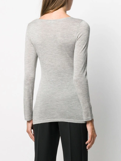 Shop N•peal Long Sleeved Sweatshirt In Grey