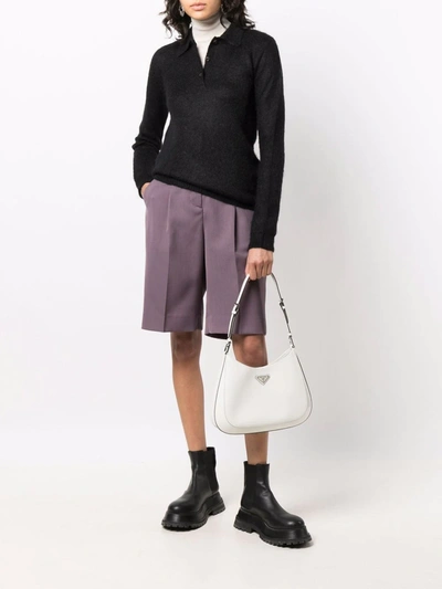Shop Prada Cleo Shoulder Bag In F0pg7 Bianco N