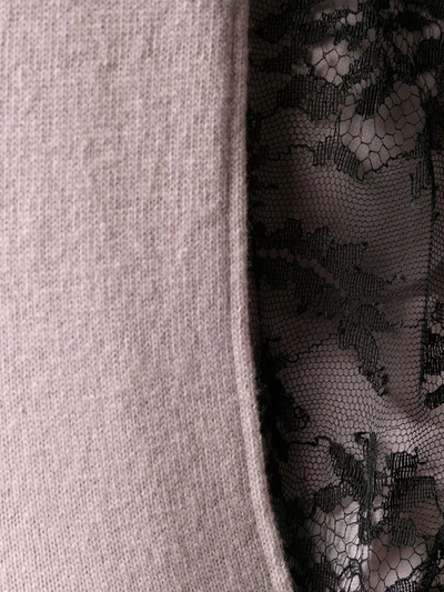 Valentino Lace-trimmed Jumper In Pink