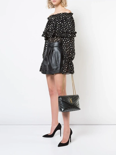Saint Laurent Medium Loulou Quilted Shoulder Bag In Black