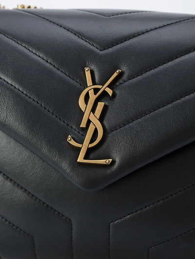 Saint Laurent Medium Loulou Quilted Shoulder Bag In Black