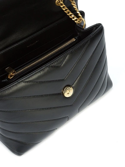 Saint Laurent Medium Loulou Quilted Shoulder Bag In Black