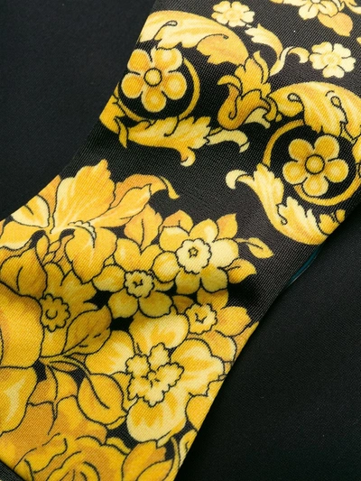 Versace Acanthus-print Low-rise Bikini Briefs In Black