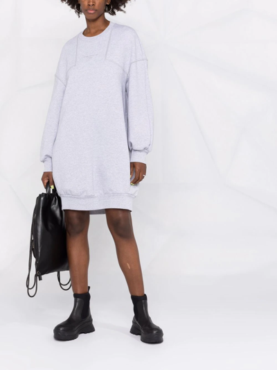 Shop Stella Mccartney Seam-detail Sweatshirt Dress In Grau