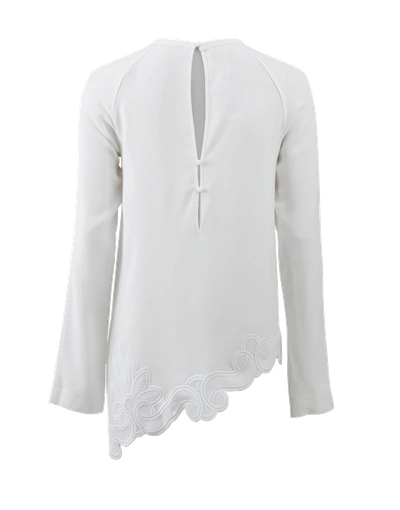 Shop Antonio Berardi Lace Hem Tunic In White