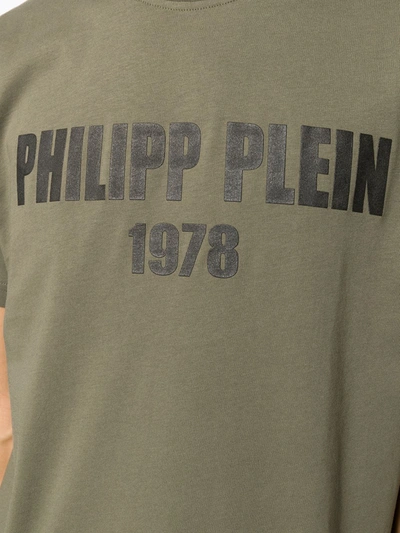 Shop Philipp Plein Logo T-shirt In Green