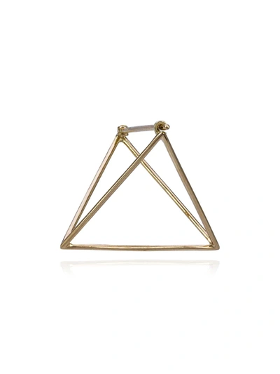 Shihara 25mm Triangle Earring In Metallic