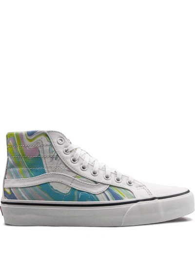 Shop Converse Sk8-hi 138 Decon "color Marble" Sneakers In White