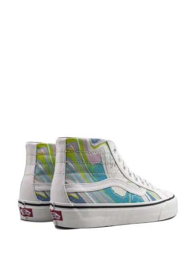 Shop Converse Sk8-hi 138 Decon "color Marble" Sneakers In White