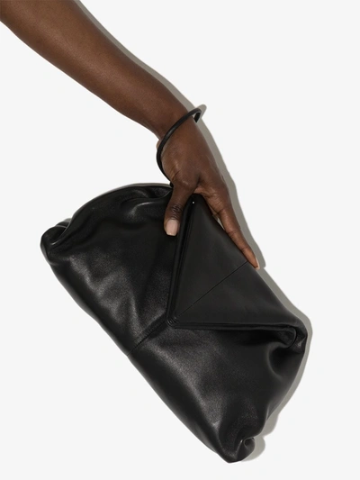 Shop Bottega Veneta Fold-over Envelope Clutch In Black