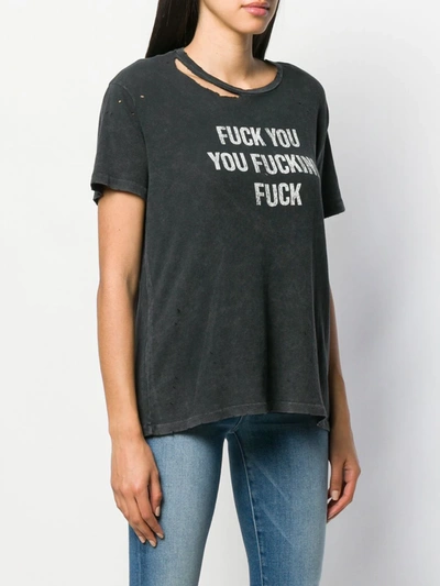 R13 DISTRESSED GRAPHIC T-SHIRT - 黑色