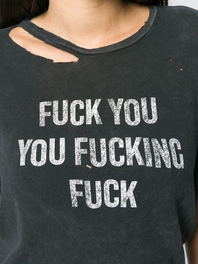 R13 DISTRESSED GRAPHIC T-SHIRT - 黑色