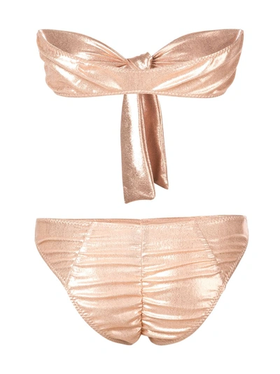 Shop Lisa Marie Fernandez Poppy Bikini In Gold