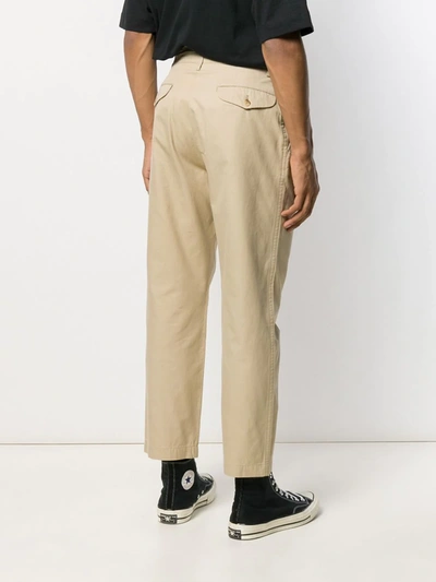 Pre-owned Junya Watanabe 2000s Straight Cropped Trousers In Brown