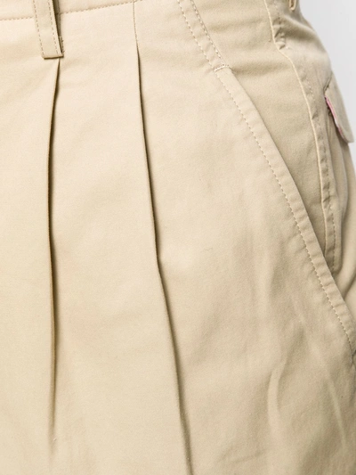 Pre-owned Junya Watanabe 2000s Straight Cropped Trousers In Brown