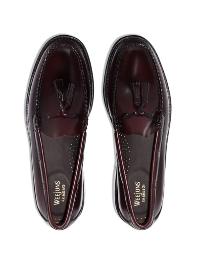 Shop G.h. Bass & Co. Weejun Larkin Tassel-trimmed Leather Loafers In Brown