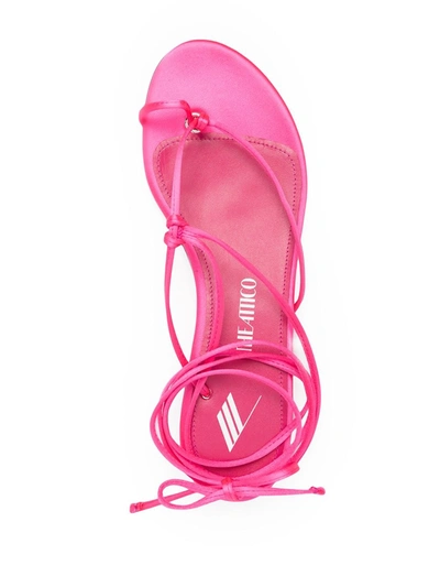 Shop Attico Strappy Flat Sandals In Pink