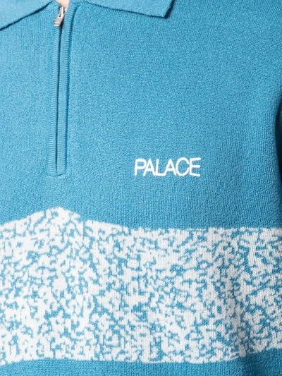 Shop Palace Blocker Half-zip Jumper In Blue