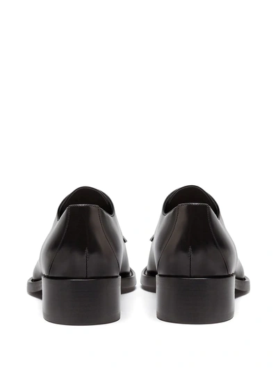 Dolce & Gabbana Black Leather Raffaello Lace-up Shoes In Black