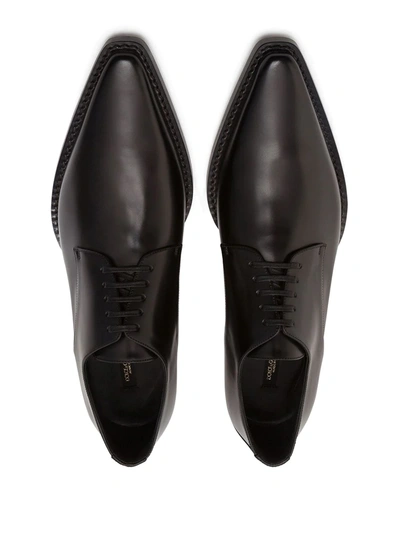 Shop Dolce & Gabbana Zanzara Derby Shoes In Black