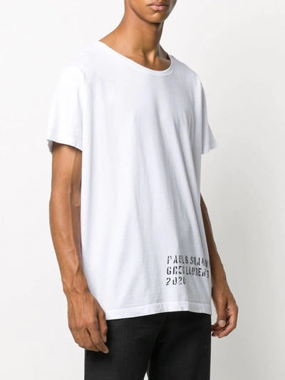 Greg Lauren Graphic-print Crew Neck T-shirt In White