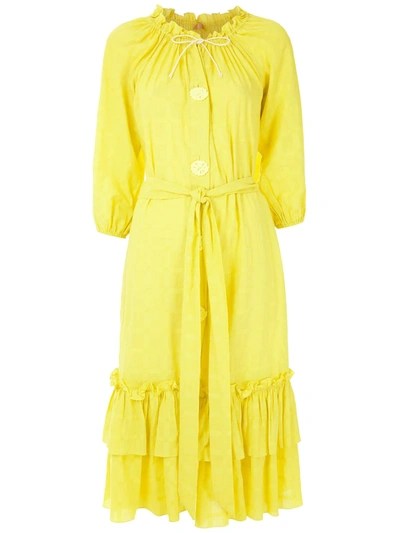 Shop Clube Bossa Valerie Midi Dress In Yellow