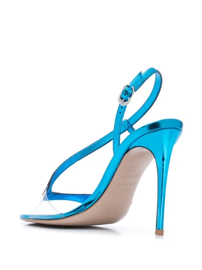 Shop Le Silla Strappy High Heel Sandals In Blue
