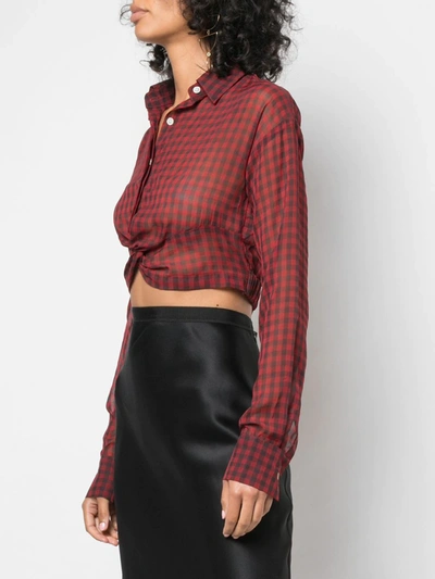 Shop Haculla Plaid Blouse In Red