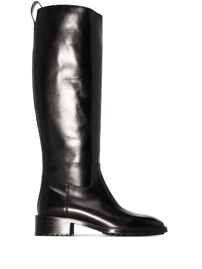 Shop Aeyde Tammy 40mm Knee-high Boots In Black