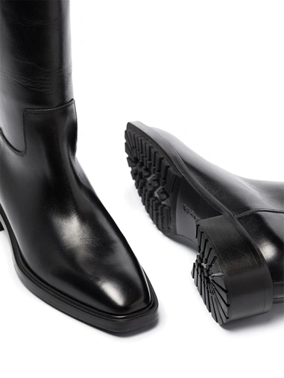 Shop Aeyde Tammy 40mm Knee-high Boots In Black