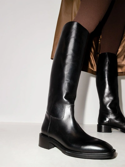 Shop Aeyde Tammy 40mm Knee-high Boots In Black