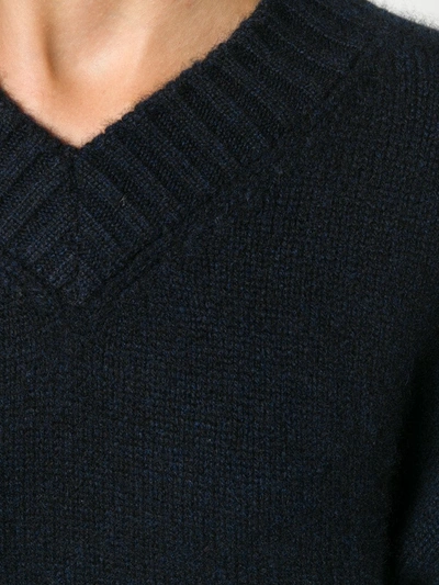 Shop Pringle Of Scotland Loose V-neck Sweater In Blue