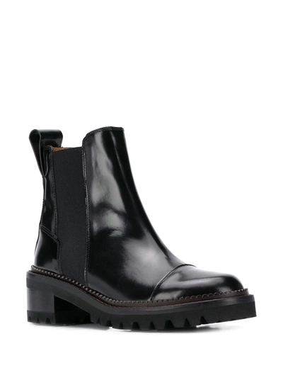 Shop See By Chloé Leather Chelsea Boots In Black