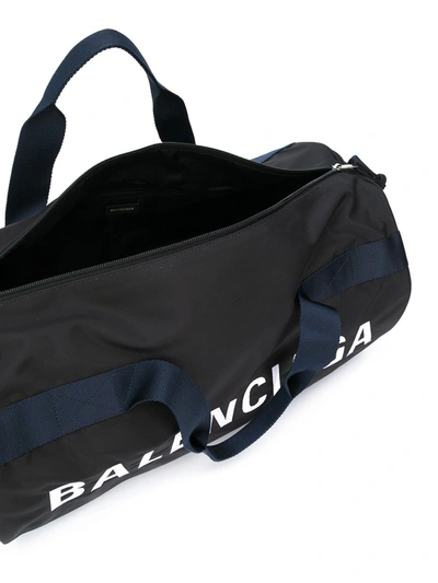 Shop Balenciaga Wheel Gym Bag In Black