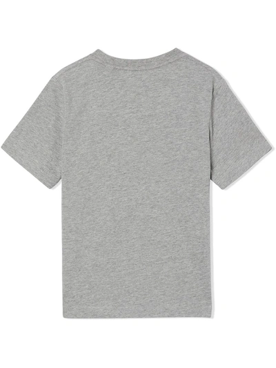 Shop Burberry Logo-print T-shirt In Grey