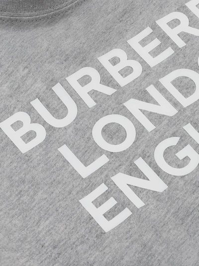 Shop Burberry Logo-print T-shirt In Grey