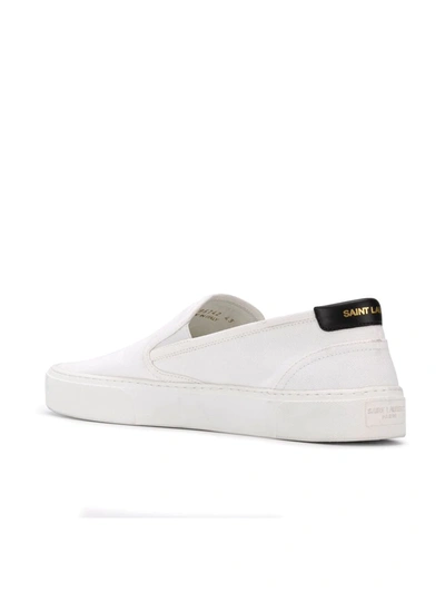 Shop Saint Laurent Venice Slip-on Sneakers In White