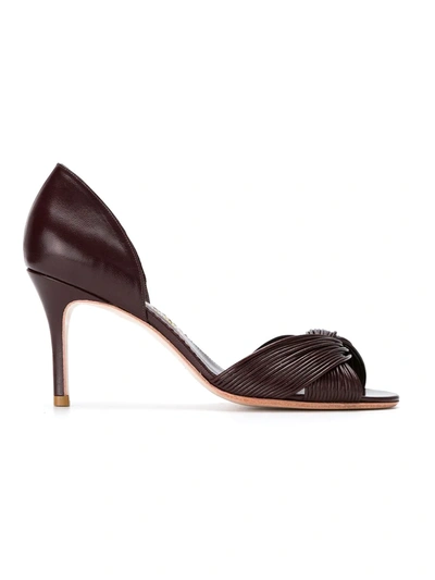 Shop Sarah Chofakian Leather Sandals In Brown