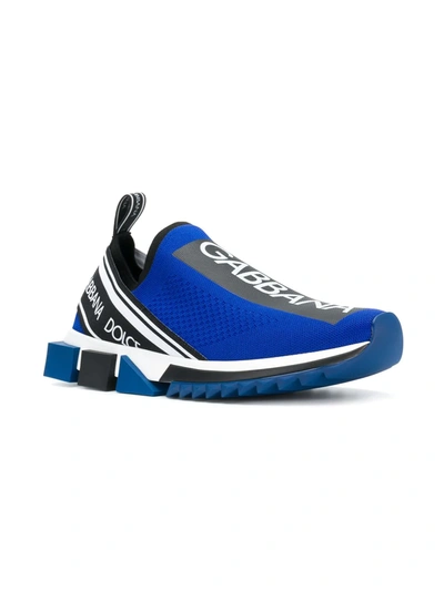 Shop Dolce & Gabbana Sorrento Logo Sneakers In Blue