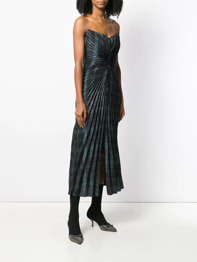 Shop Marco De Vincenzo Strapless Fitted Midi Dress In Black