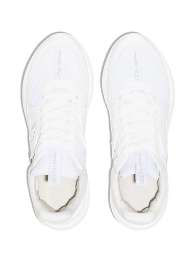 Shop Alexander Mcqueen Ivo Leather Sneakers In White