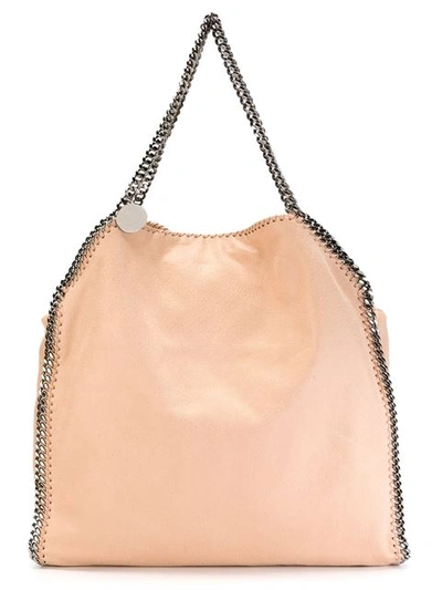 Stella Mccartney Large Peach Falabella Tote Bag In Pink