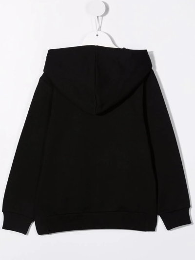 Shop Balmain Logo-print Hoodie In Black