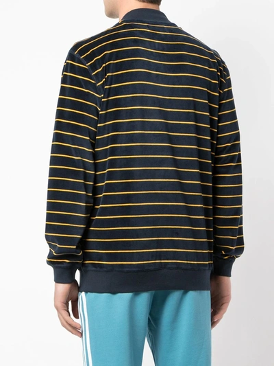 Palace Velour Bomber Jacket In Blue