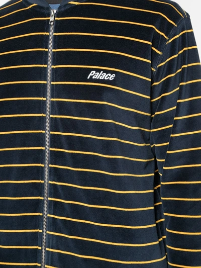Palace Velour Bomber Jacket In Blue