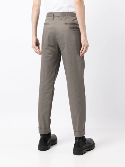 Shop Emporio Armani Straight-leg Trousers In Grey