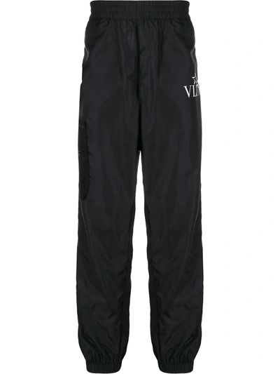 Shop Valentino Vltn Star Track Pants In Black